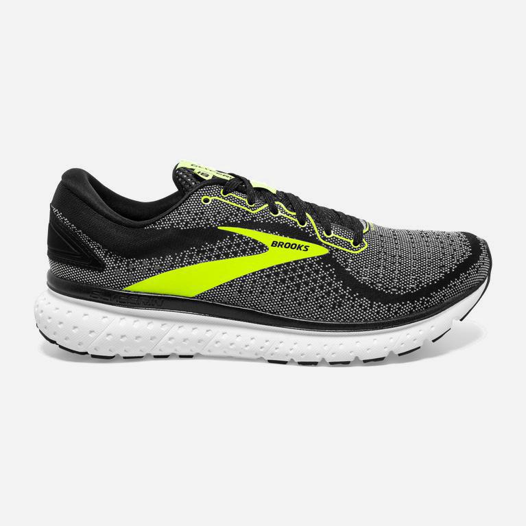 Brooks Men's Glycerin 18 Road Running Shoes Singapore - Grey/GreenYellow/Cherry Tomato/Samba/Black (